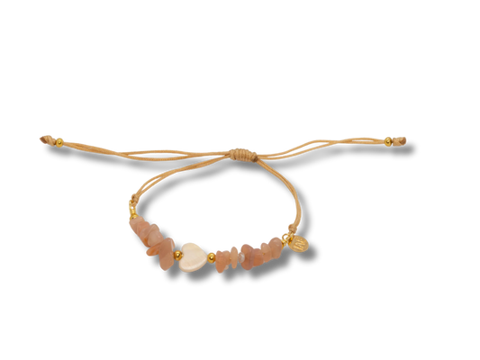 Tangerine Heart Bracelet